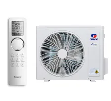 Poza telecomanda si blocul exterior Gree Airy 9000 BTU