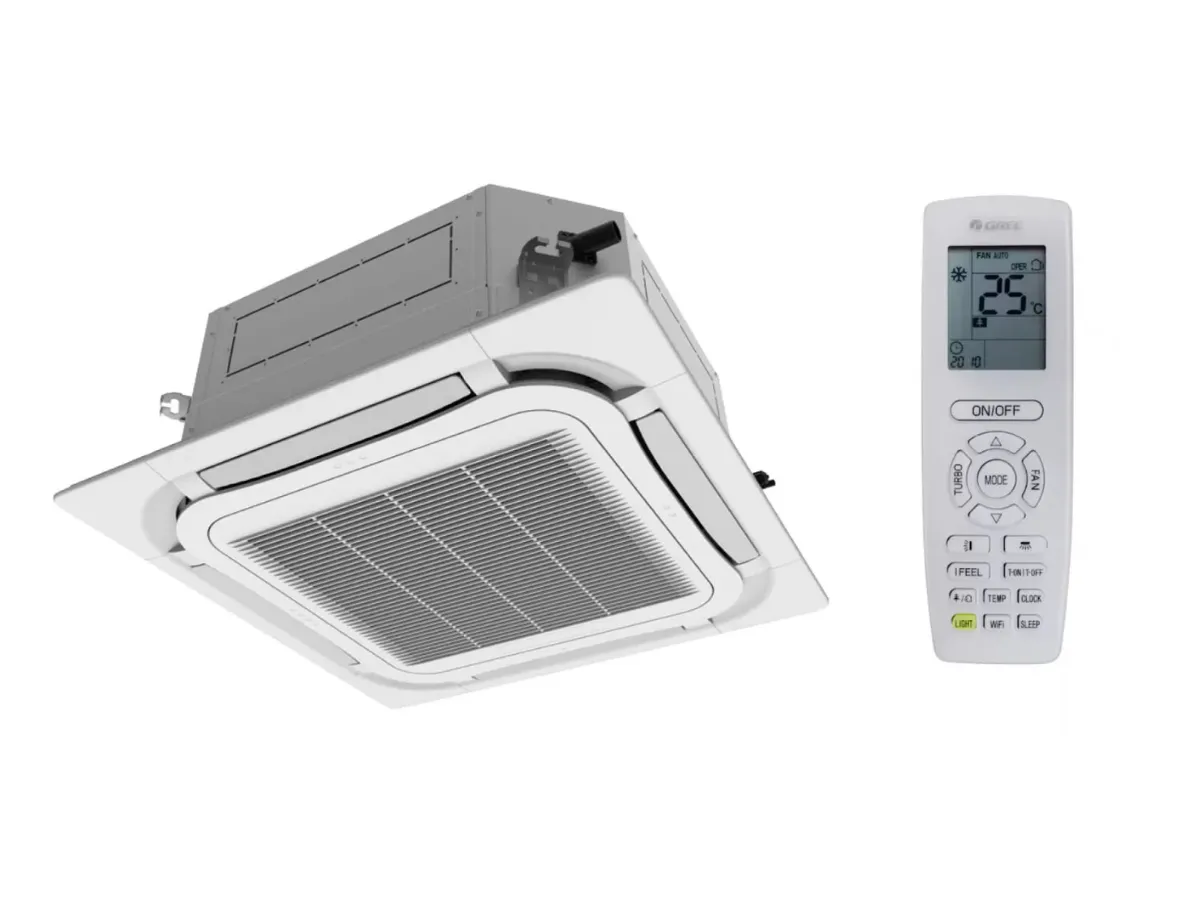 Poza bloc interior GREE tip caseta Inverter R32 GKH(18)BB-18000 BTU si telecomanda