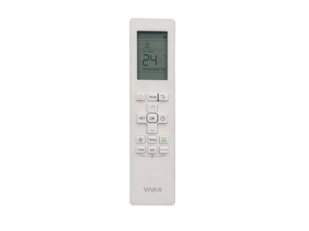 Poza telecomanda Vivax Inverter R32 H-Design 12000 BTU Black