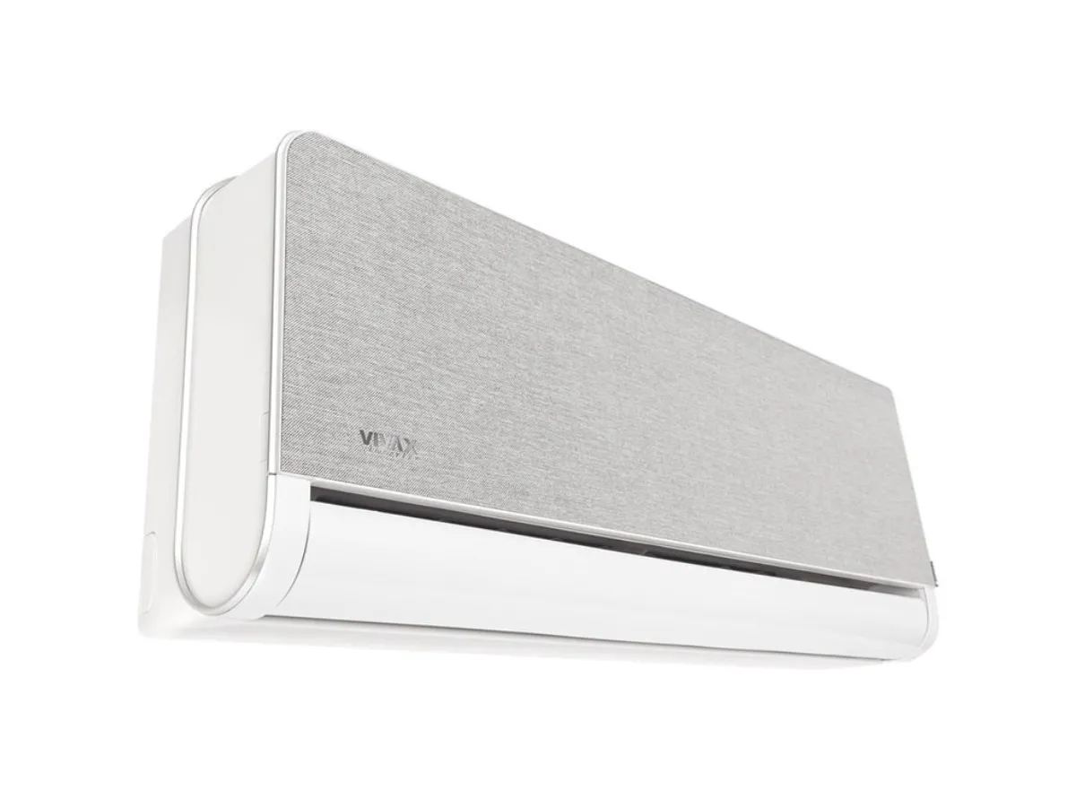 Poza bloc interior din partea stinga Vivax Inverter R32 H-Design 12000 BTU Silver