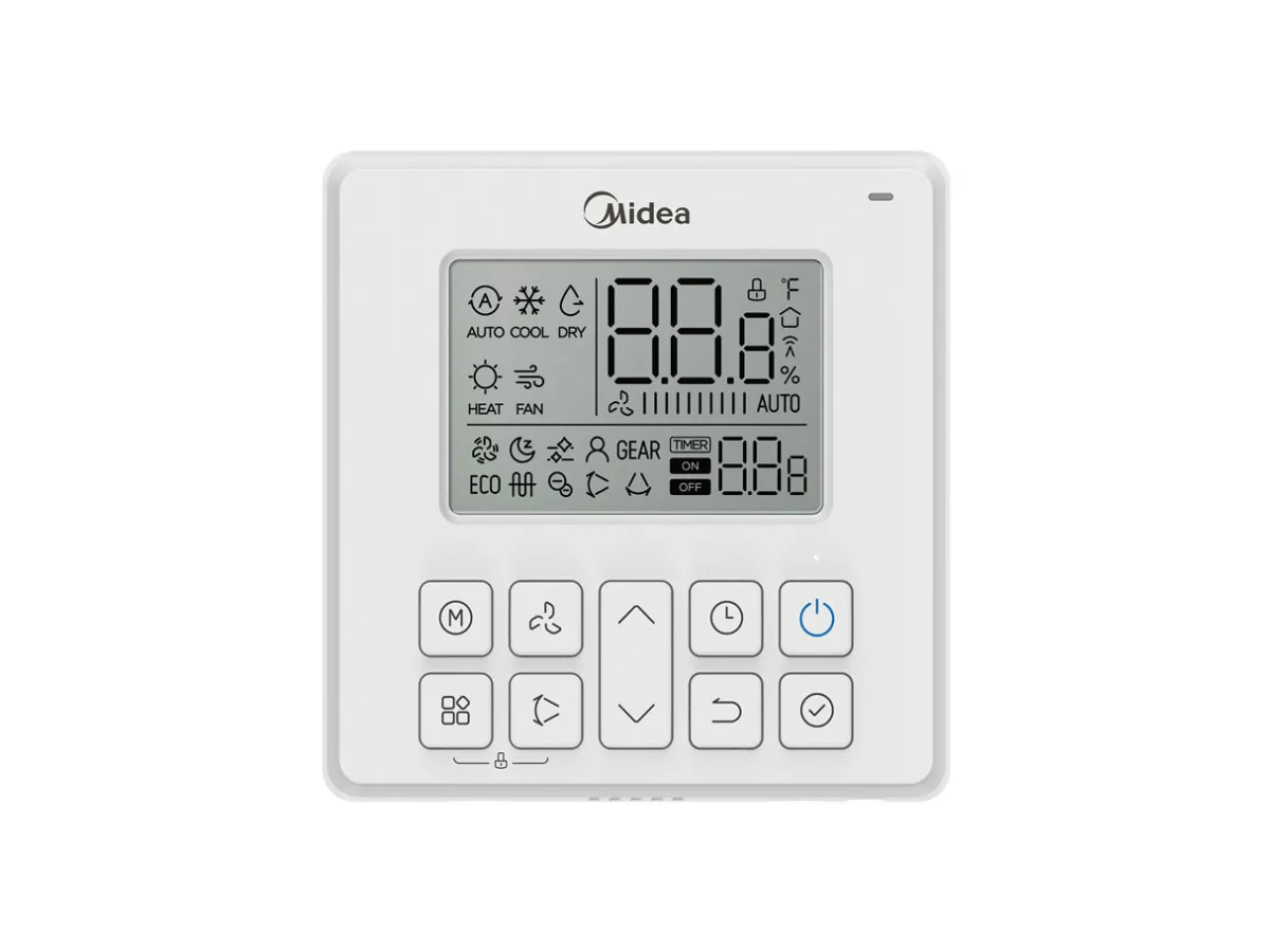 Poza telecomanda de climatizator inverter de tip canal Midea MTIU-18HWFNX-QRD0W(GA) / MOX330U-18HFN8-QRD0W(GA) 18000 BTU