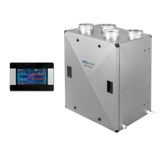 Recuperator de aer cu sistem de ventilație de perete NEOVENT KNV LUX (debit de aer 520 m³/h)