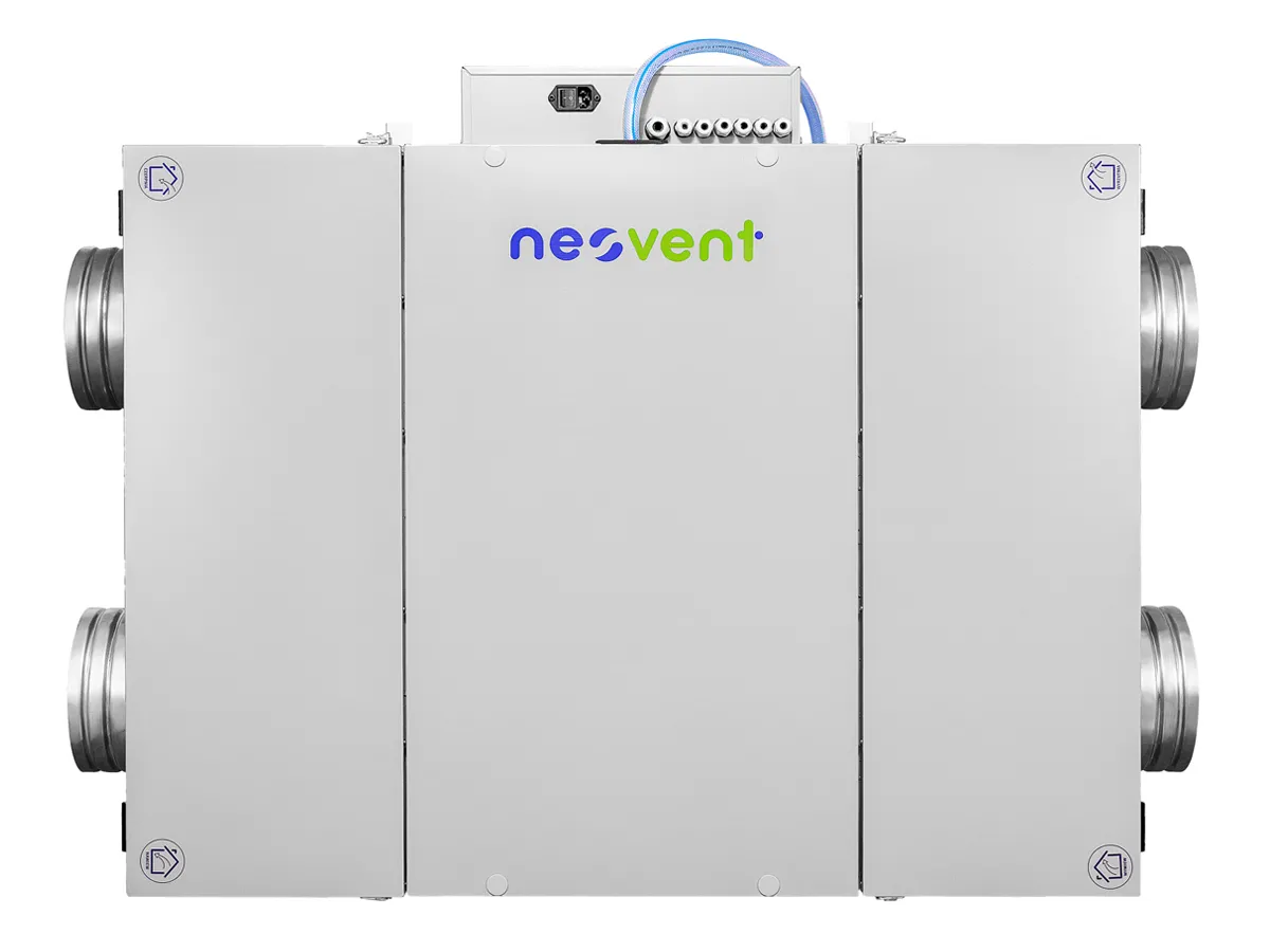 Unitate de ventilație cu recuperare de perete NEOVENT KNP PERFECT 1000, vedere frontală 