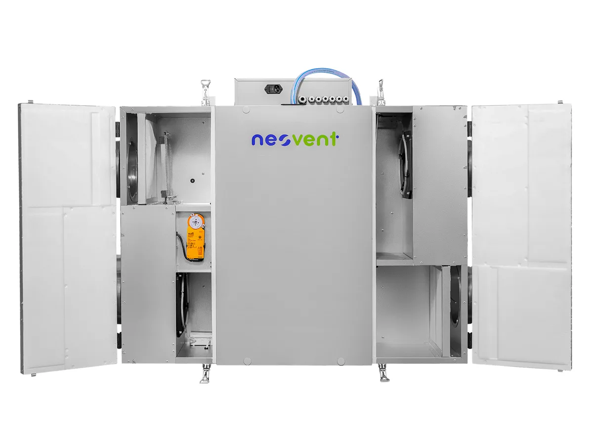 Unitate de ventilație cu recuperare de perete NEOVENT KNP PERFECT 1000, în formă deschisă 