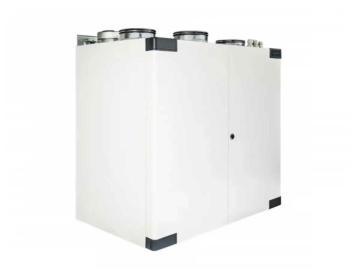 Unitate de ventilație cu recuperare de perete OSTBERG HERU 100 T EC-y2, vedere din partea stânga