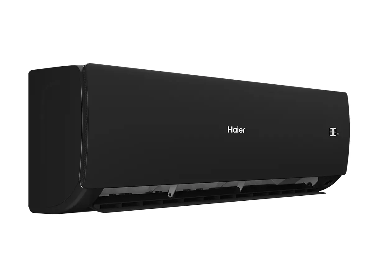 Bloc intern al condiționerului HAIER SERENE Plus DC Inverter R32 negru mat, vedere din partea stîngă