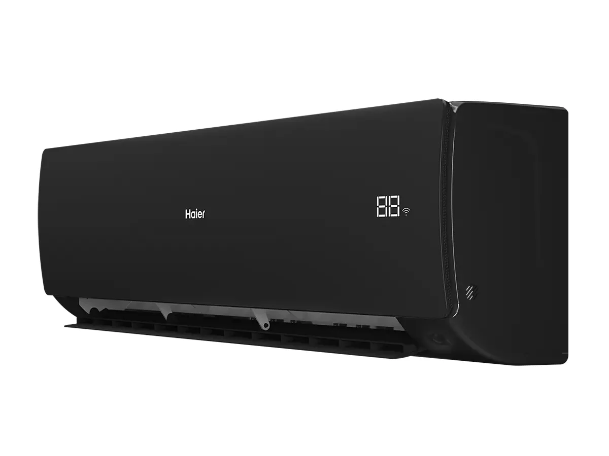 Bloc intern al condiționerului HAIER SERENE Plus DC Inverter R32 negru mat, vedere din partea dreaptă
